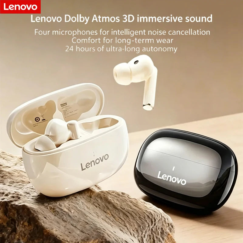 Lenovo TA210 Wireless Bluetooth Earphones Comfortable Fit Sweatproof In-Ear HiFi Sound Low Latency Gaming Headsets Sport Earbuds