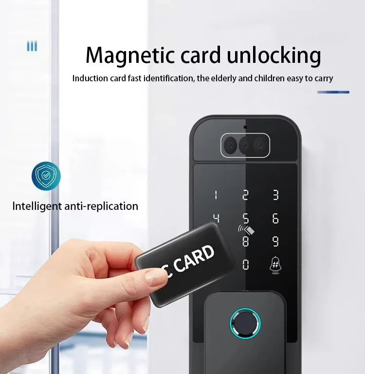 Waterproof 3D Face Recognition Outdoor Gate Fingerprint Lock Tuya WiFI App Passcode Rfid Card Keyless Electronic Smart Door Lock