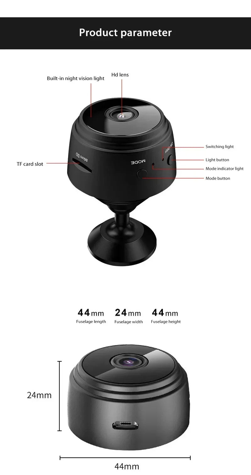 1080P HD Mini Camera Wifi Wireless Security Monitor For Home Night Version Protection Remote Intelligent Camcorder 2026 NEW