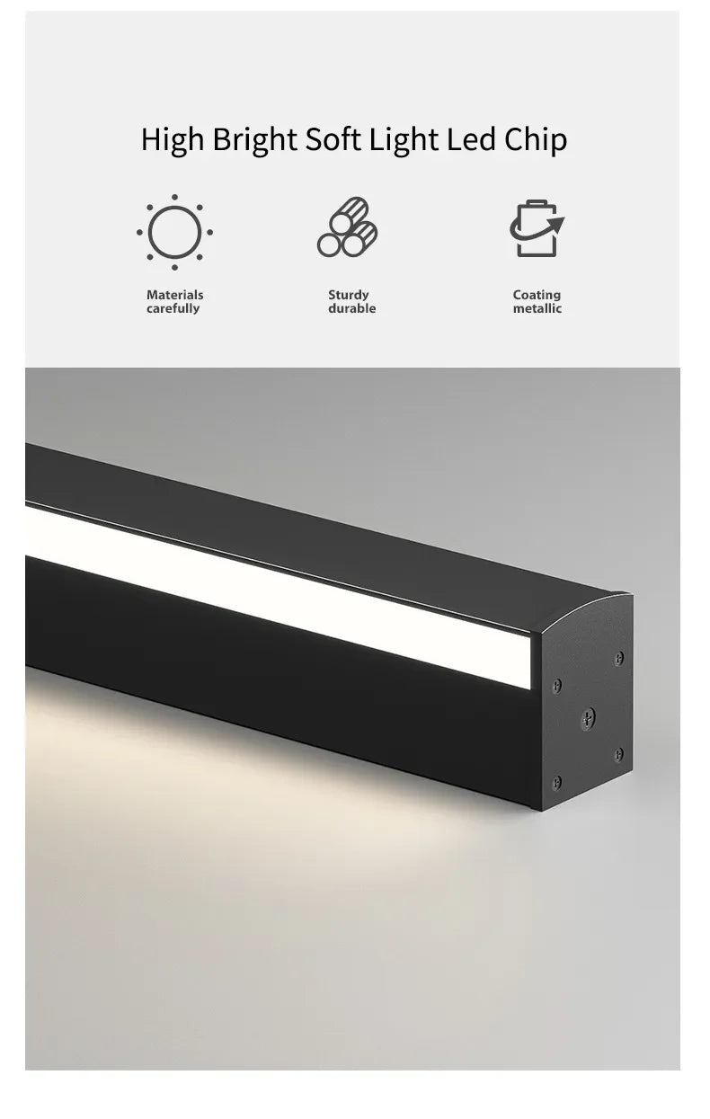Modern Minimalist LED Wall Lamp Luxury Long Strip Light for Living Room Bedroom Bedside Ceiling Sofa Background Aisle Lighting