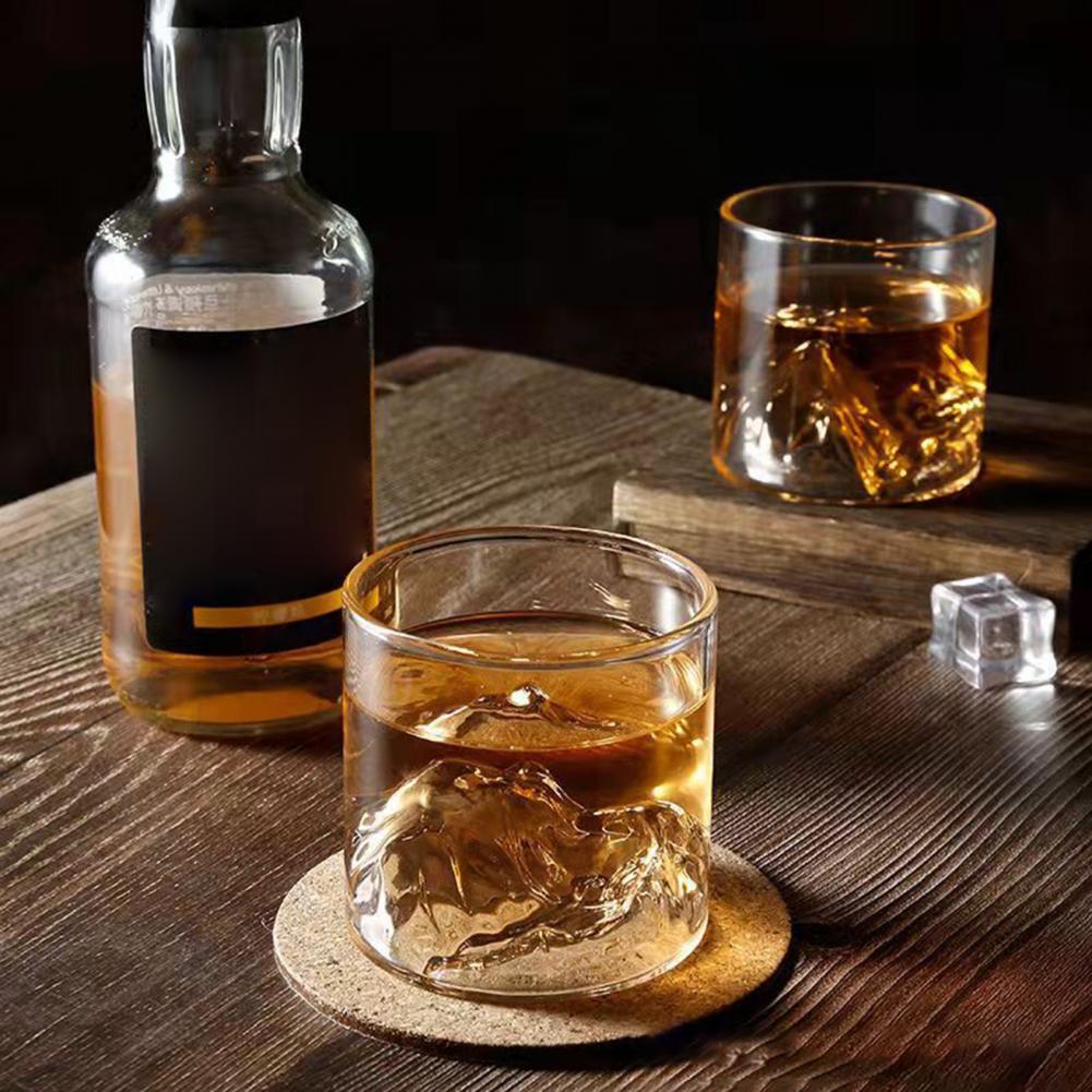 200/300ml Whiskey Glasses Unique Exquisite Workmanship Mount Craft Premium Fashion Drinking Glass for Lovers glass cups drinkwar