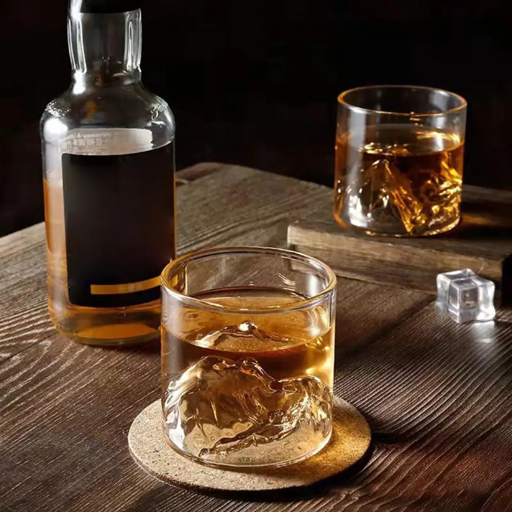 200/300ml Whiskey Glasses Unique Exquisite Workmanship Mount Craft Premium Fashion Drinking Glass for Lovers glass cups drinkwar