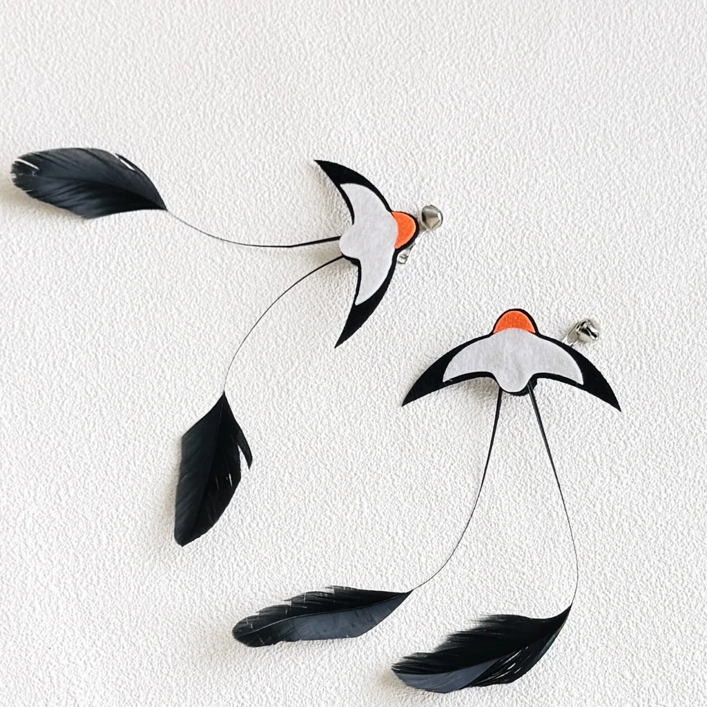 Cat Toys Interactive Funny Simulation Bird Feather with Bell Cat Stick Toy for Kitten Playing Teaser Wand Toy Pet Cats Supplies