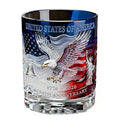 America 250 Years Anniversary Liquor Bottle Hand-blown Glassware America 250th Patriotic Eagle Cup Whiskey Glasses Rotating Cup
