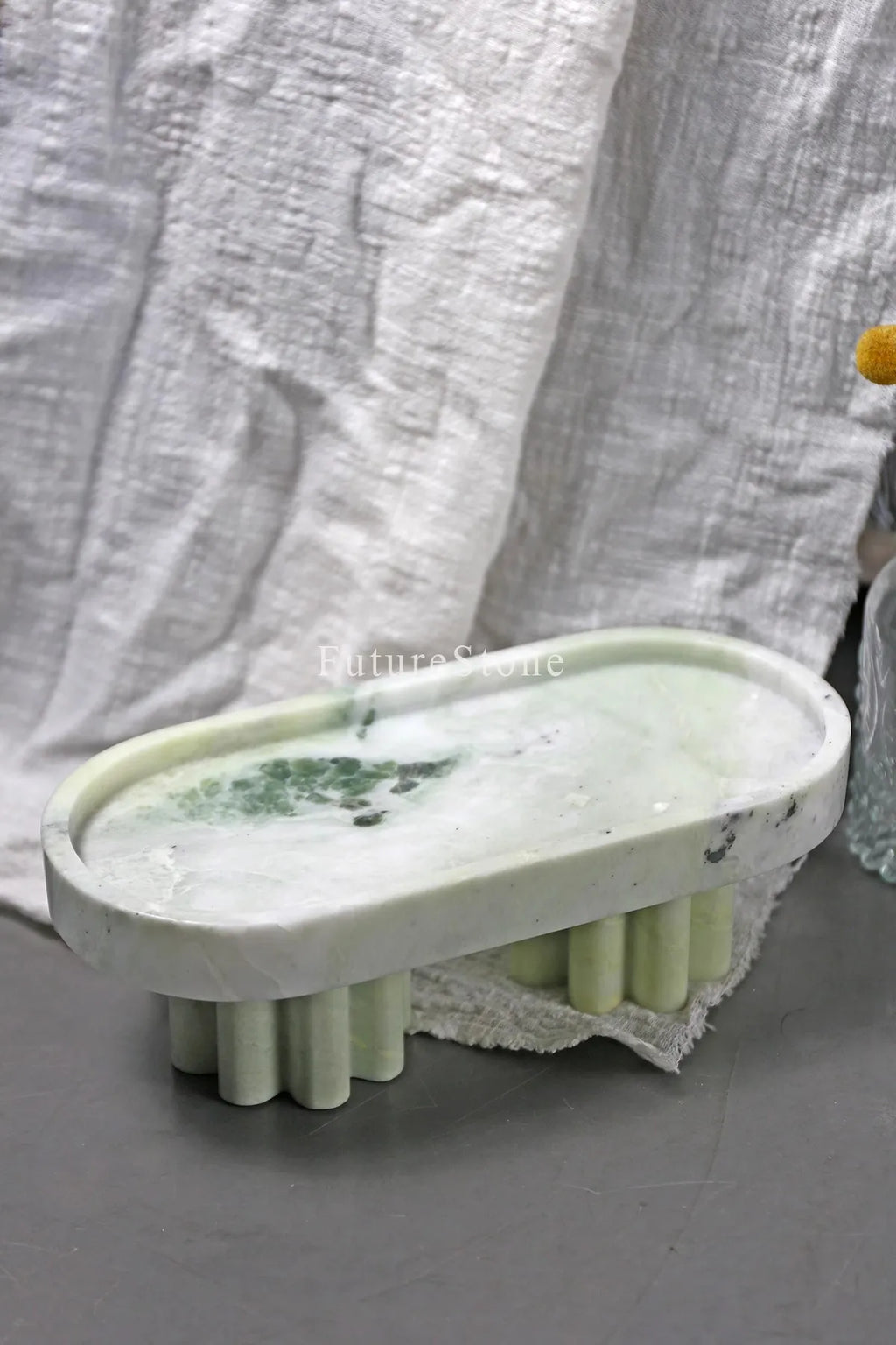 Modern Light Luxury Natural Marble Pallet Restaurant Advanced Decorative Tray Living Room Fruit Desserts Pastries Storage Pallet
