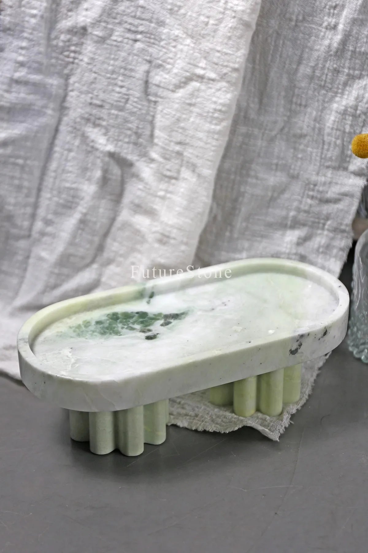 Modern Light Luxury Natural Marble Pallet Restaurant Advanced Decorative Tray Living Room Fruit Desserts Pastries Storage Pallet
