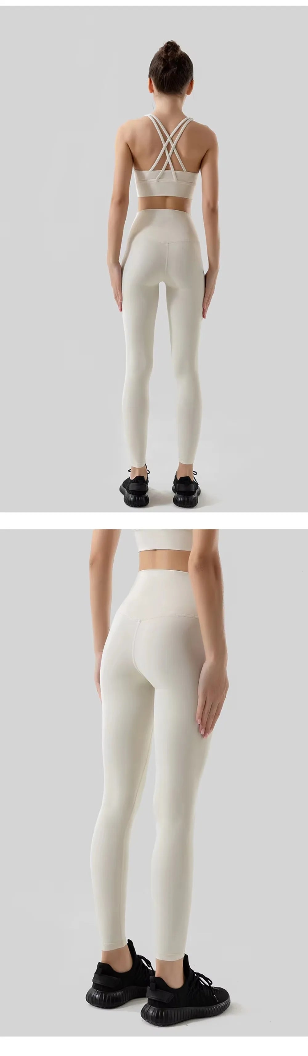 Women's 2 Piece Sports Set - High Waist Booty-Lifting Leggings with Back Pocket & Sports Bra Yoga/Gym/Running Workout Outfit