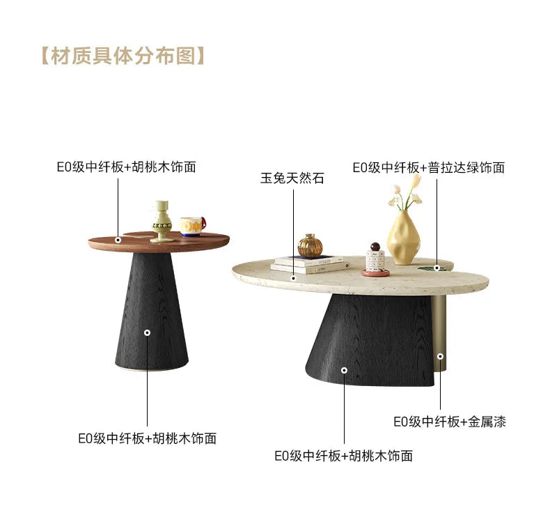 Modern Side Table Small Basses Hotel Irregular Coffee Table Garden Apartment Mesa De Centro Sala Japandi Style Furniture