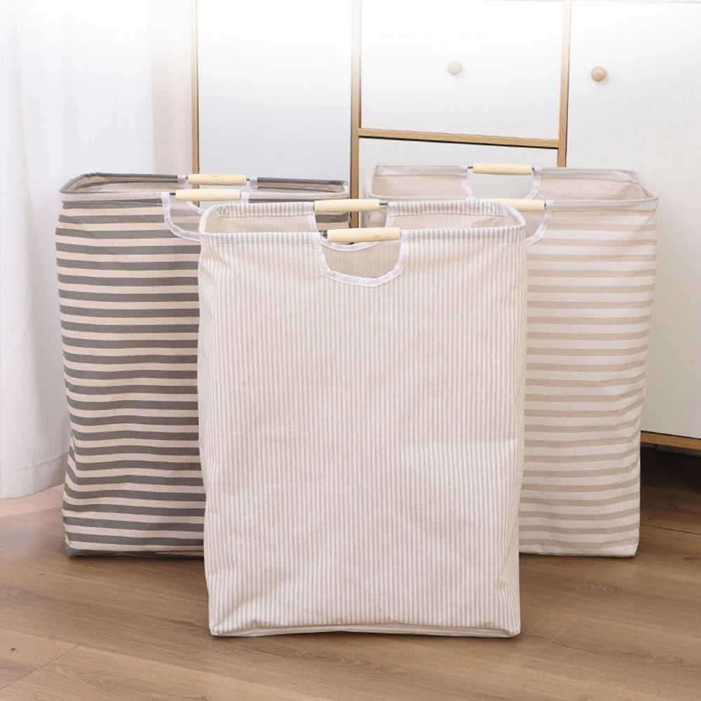 Large Capacity Laundry Storage Dirty Clothes Storage Basket with Handle Hamper Collapsible Laundry Basket Bathroom Accessories