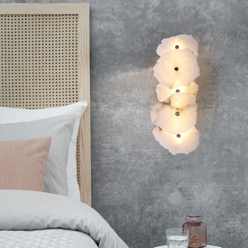 Modern Light Luxury Marble Wall Lamp Bedroom Bedside Tv Background Aisle Corridor Lighting