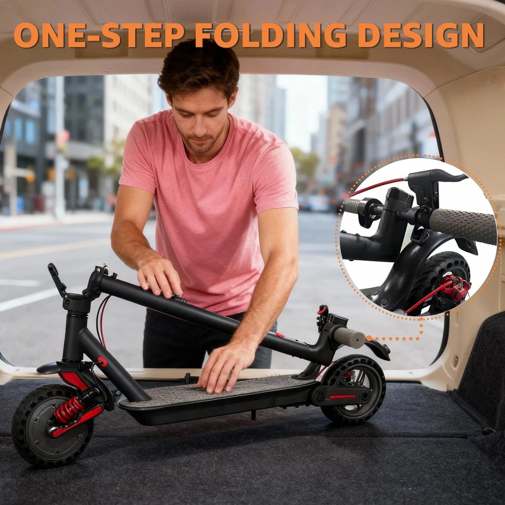 Foldable Smart Electric Scooter for Commuting 36V 500W Motor Escooter 25 Miles Long Range Smart Adult Electric Scooter for APP