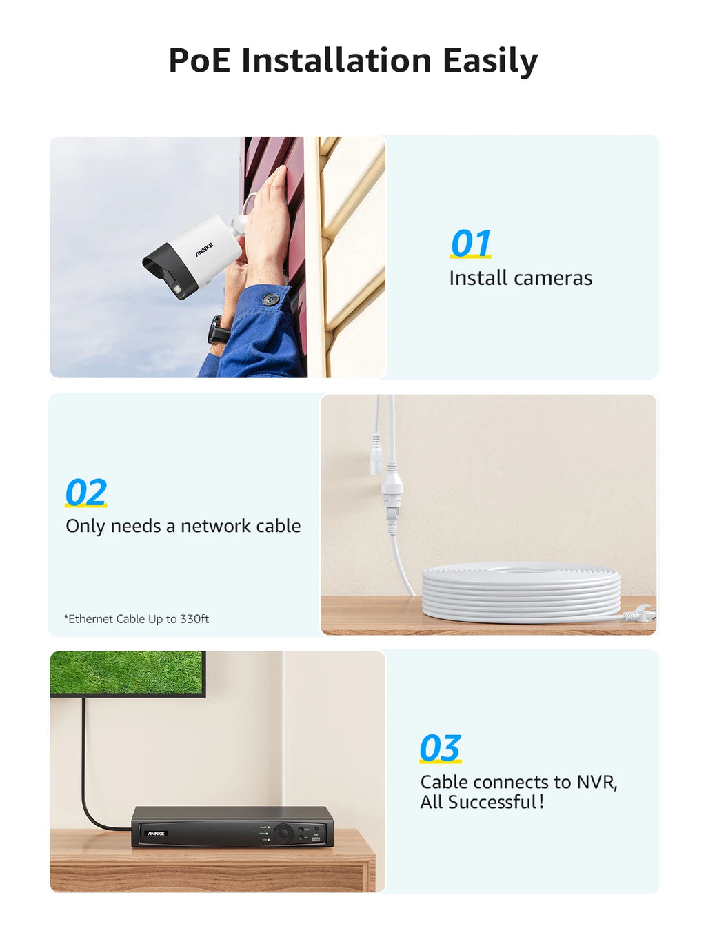 ANNKE 4K Ultra HD POE Video Surveillance System 8CH H.265+ NVR With 12MP Security Cameras CCTV Kit Audio Recording 8MP Ip camera