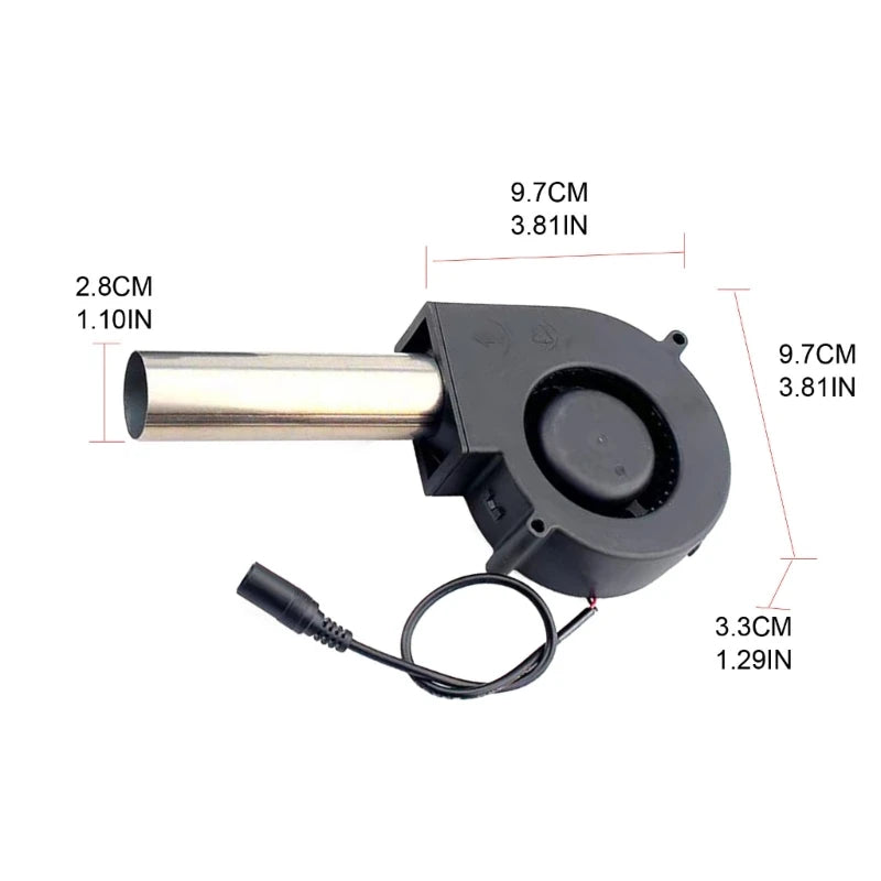 BBQ Fan Air Blower Handheld Barbecue Air Fan Lightweight Portable Fan US/EU Plug 85AD