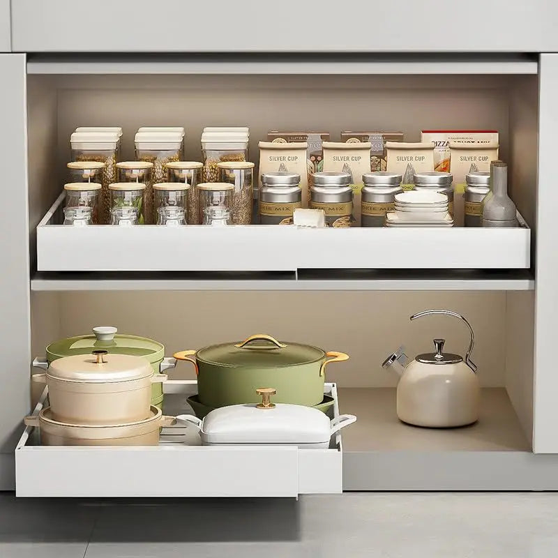 Pull out cabinet organizer slide out drawers for kitchen cabinets with drawers pantry shelves instead of all over the counter