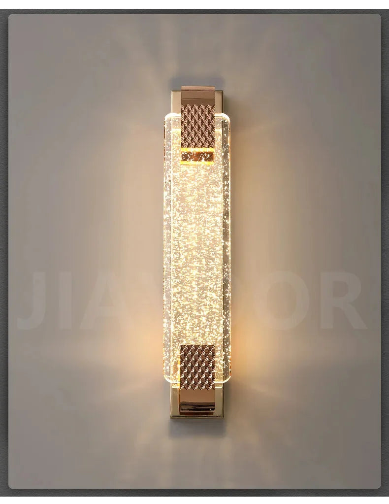 Luxury Wall Lamp Modern Gold Black LED Lamp TV Background Light Bedroom Bedside Living Room Decoration Indoor Light Bedside Lamp