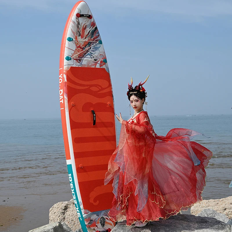 Manufacturer Customized 11'6" Waterplay Surfing Inflatable Sup Loong Inflatable SUP Board With Accessories For River And Lake