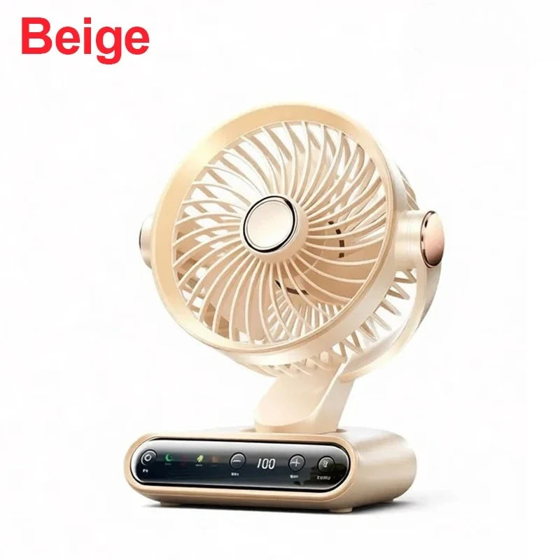 Air Circulation Fan Desktop Portable Rechargeable Fan AI Smart 100 Speed Stepless Quiet Brushless Motor Type-C Baby Sleep Wind