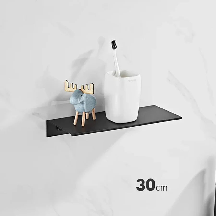 Brushed Gold Metal Bathroom Shelf Wall Storage Rack Washstand Drilling Large Wall Shelf for Storage 30/40/50cm Length Holder