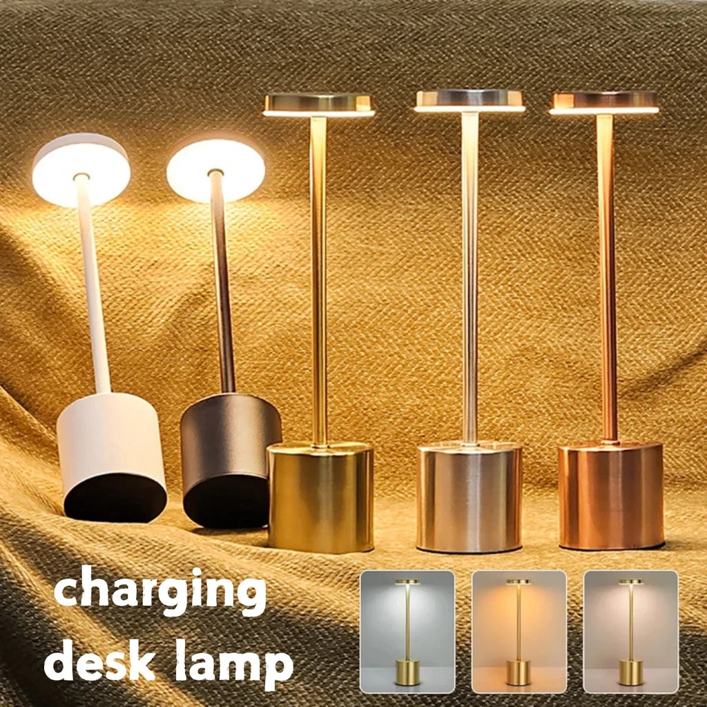 Modern touch adjustable table lamp, metal portable ambient light, suitable for decorating bedroom tables in various living rooms