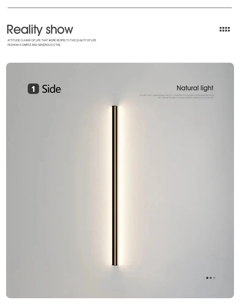 Modern Minimalist LED Wall Lamp Luxury Long Strip Light for Living Room Bedroom Bedside Ceiling Sofa Background Aisle Lighting