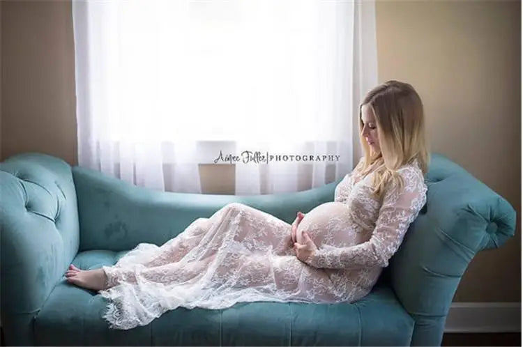 Fashionable Sexy Deep Collar Long Sleeve Lace See-through Bodycon Gown Trendy Women's Dress Elegant Draped Evening Dress