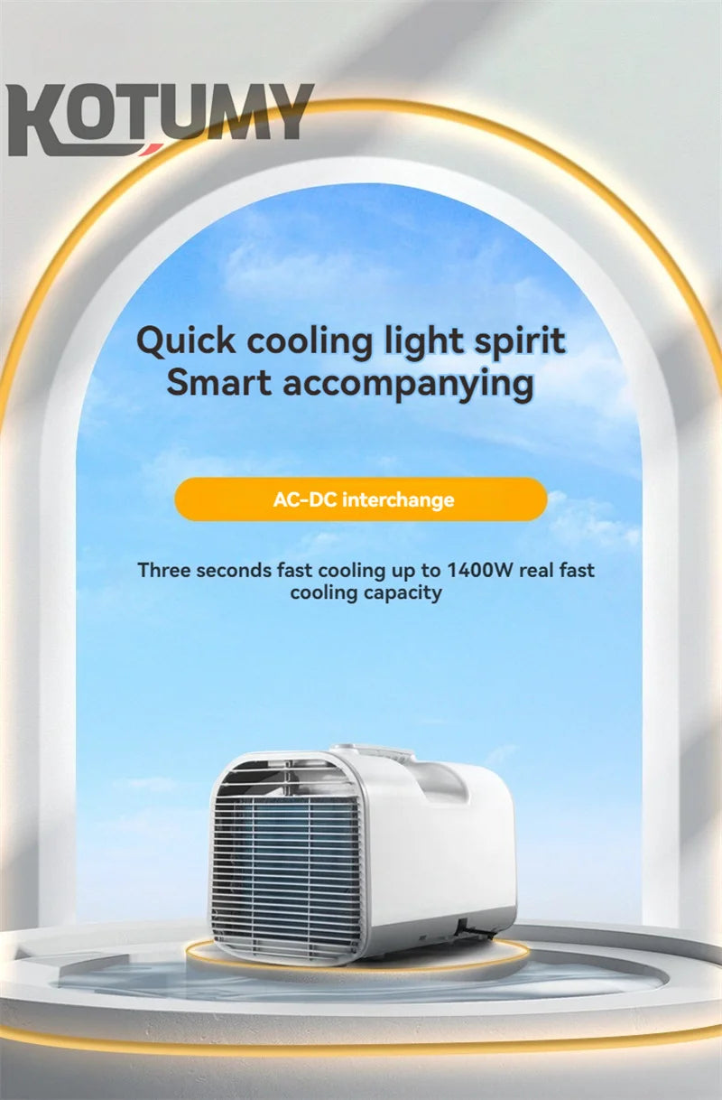 Portable Air Conditioners Outdoor Camping Air Cooler With Remote Control Audio Function Intelligent Hidden Panel 110v/220v/24v/1
