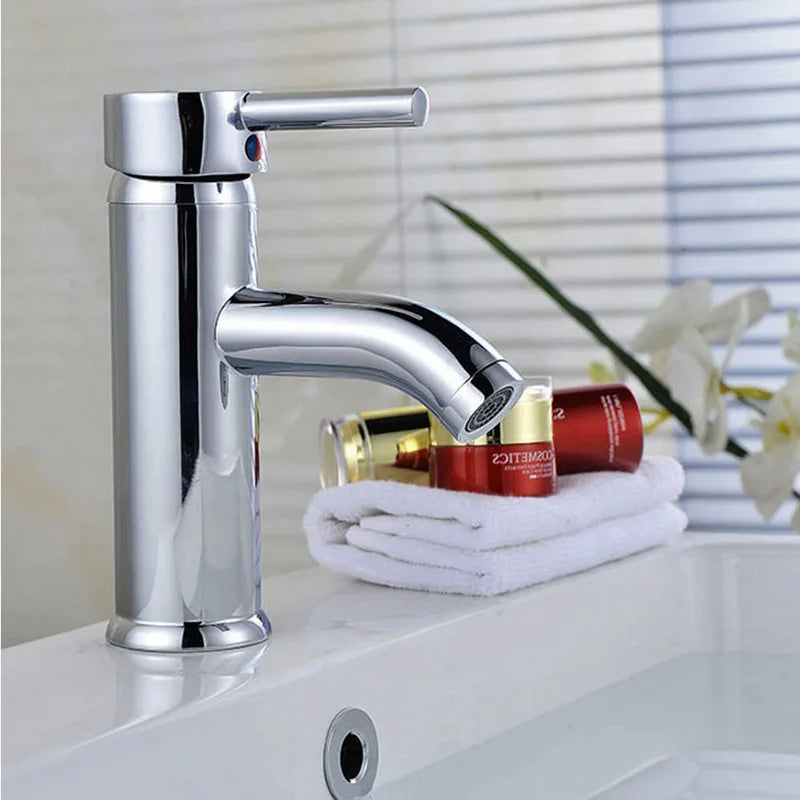 Black Basin Faucet Stainless Steel Paint Faucet Bathroom Single Handle Basin Faucets Blacked Single Hole Hot Cold Mixer Tap