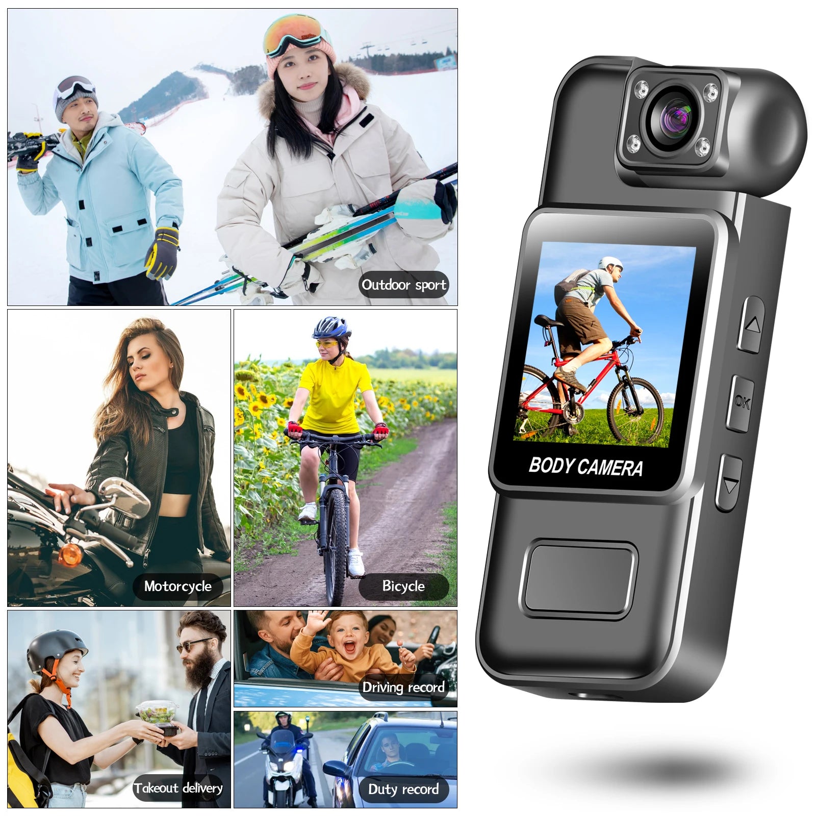 Ultra HD 4K Wifi Camera Digital Video Mini Portable Handheld Law Enforcement Recorder 180° Rotatable Lens Outdoor Sports Camera