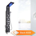 LED Light Bathroom Shower Panel Intelligent LCD Shower Column System with 6 Modes Rain Waterfall Massage Jet Bath Mixer Tap