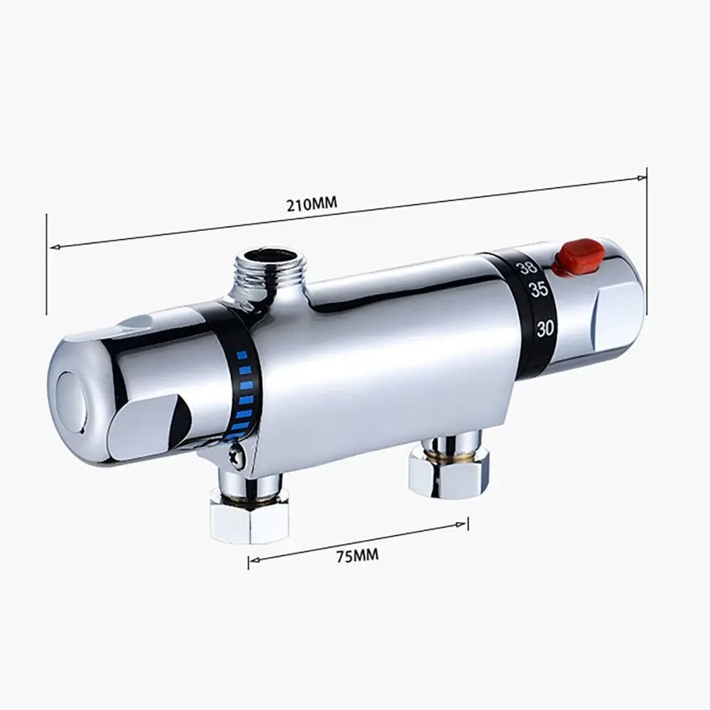 Exposed Bar Shower Mixer Valve Tap Bar Wall Mounted Chrome 1/2 Home Bathroom Modern Bathroom Accessories