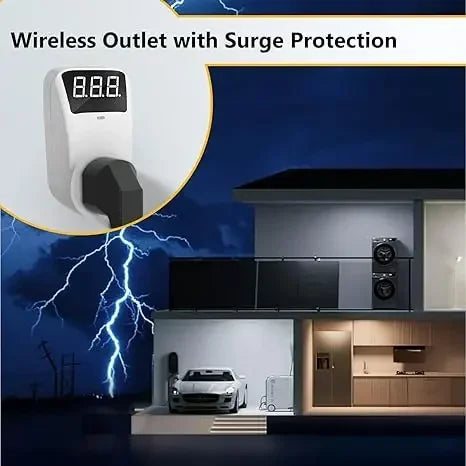 GEYA EU Socket with Voltage Protection Socket Plug AC230V 16A Adjustable Power Surge Protector Automatic Voltage Protector