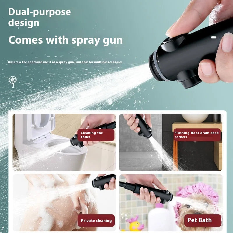 5 Modes Speed Adjustment Self-cleaning Shower Head High Pressure Adjustable with Hose Water Shower Bath Bathroom Accessories