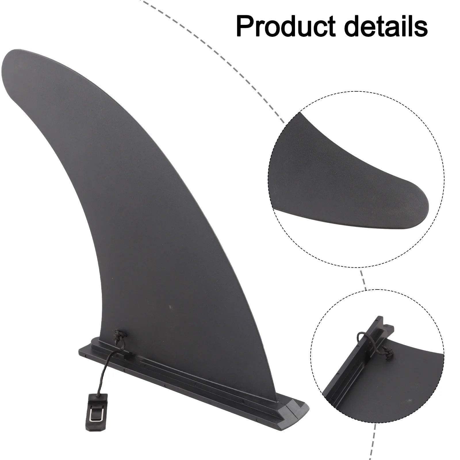 Surf Water Wave Fin 9 Inch for Stand Up Paddle Board and Surfboard Easy Mount Installation Perfect for Beginners