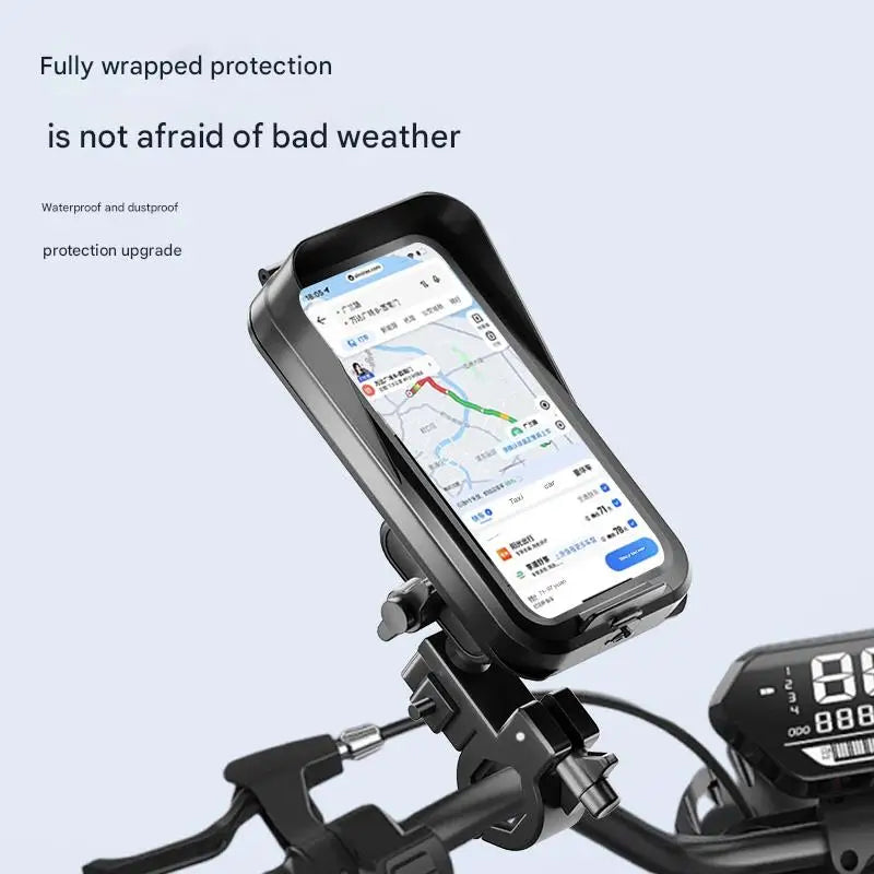 Three Proof Car Phone Holder Waterproof Dustproof Anti-Fall for Motorcycles Electric Bikes Bicycles - Secure Mounting