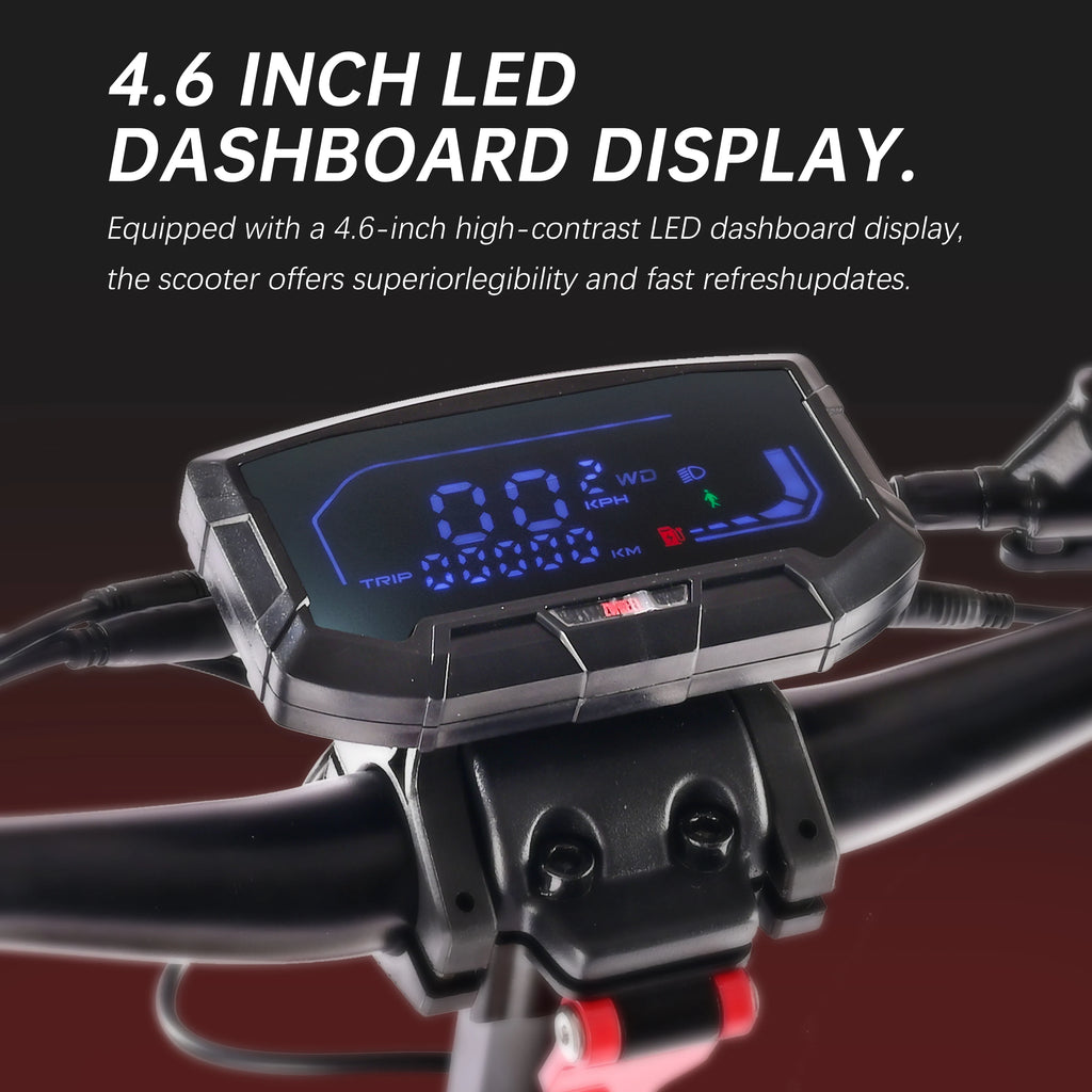 D3 Single Motor Electric Scooter 1200W Peak 32MPH Max Speed 720Wh Premium Lithium Battery 34 Miles Max Range Smart APP Unlocking Disc Brake System Front&Rear Dual Shock Absorbing Arm 10inch Tubeless Tires 4 Riding Modes Folda