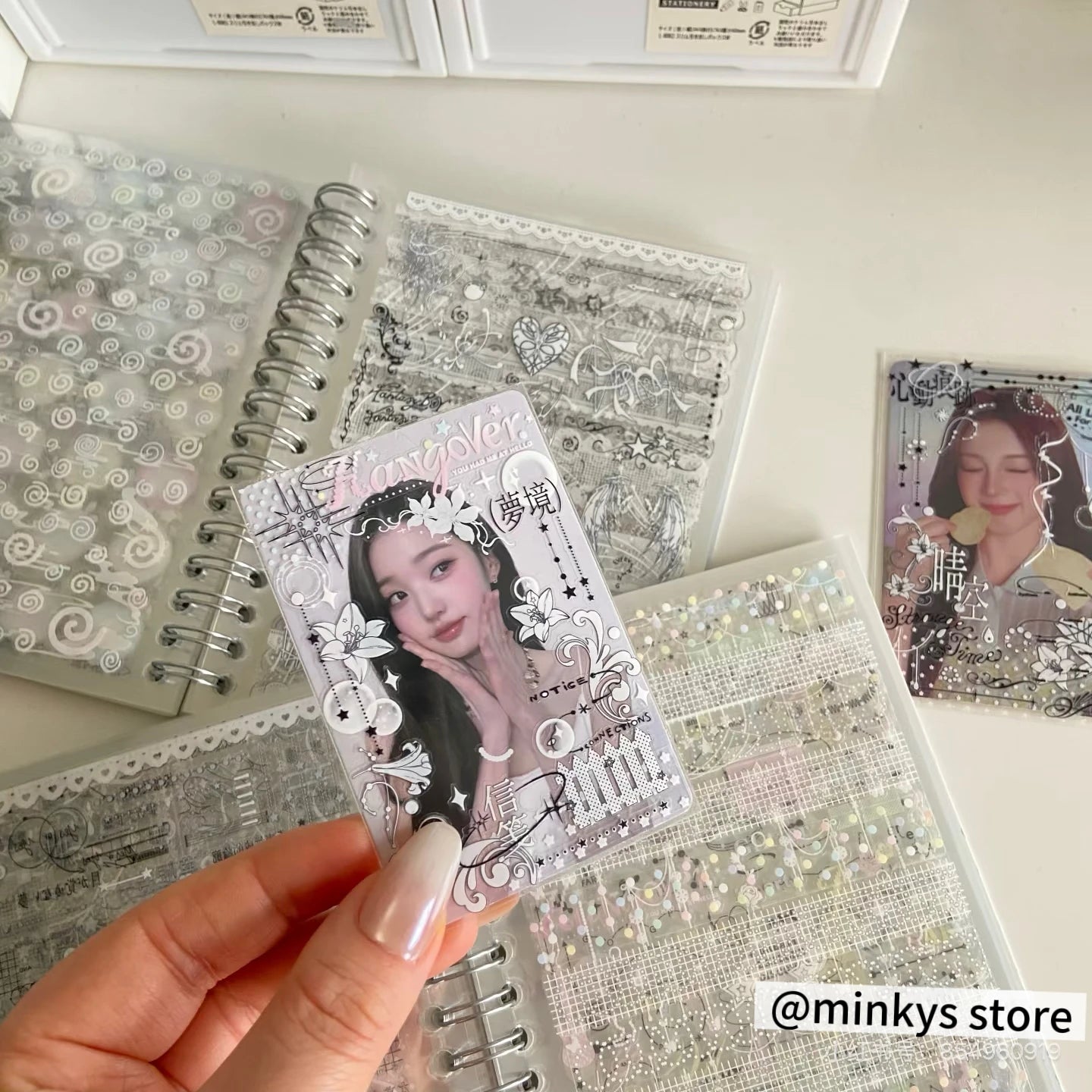 Original 32 Sheets PET Transparent Sticker Book Korean Scrapbooking Stickers For Journal Hand Book  Stationery