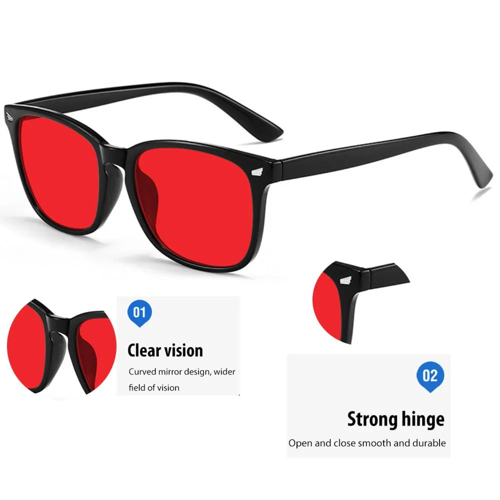 Blue Light Glasses For Blue Light Blocking Red Lens For Computer Gaming Reduce Eyestrain Bluelight Glasses Men Sleep Glasses