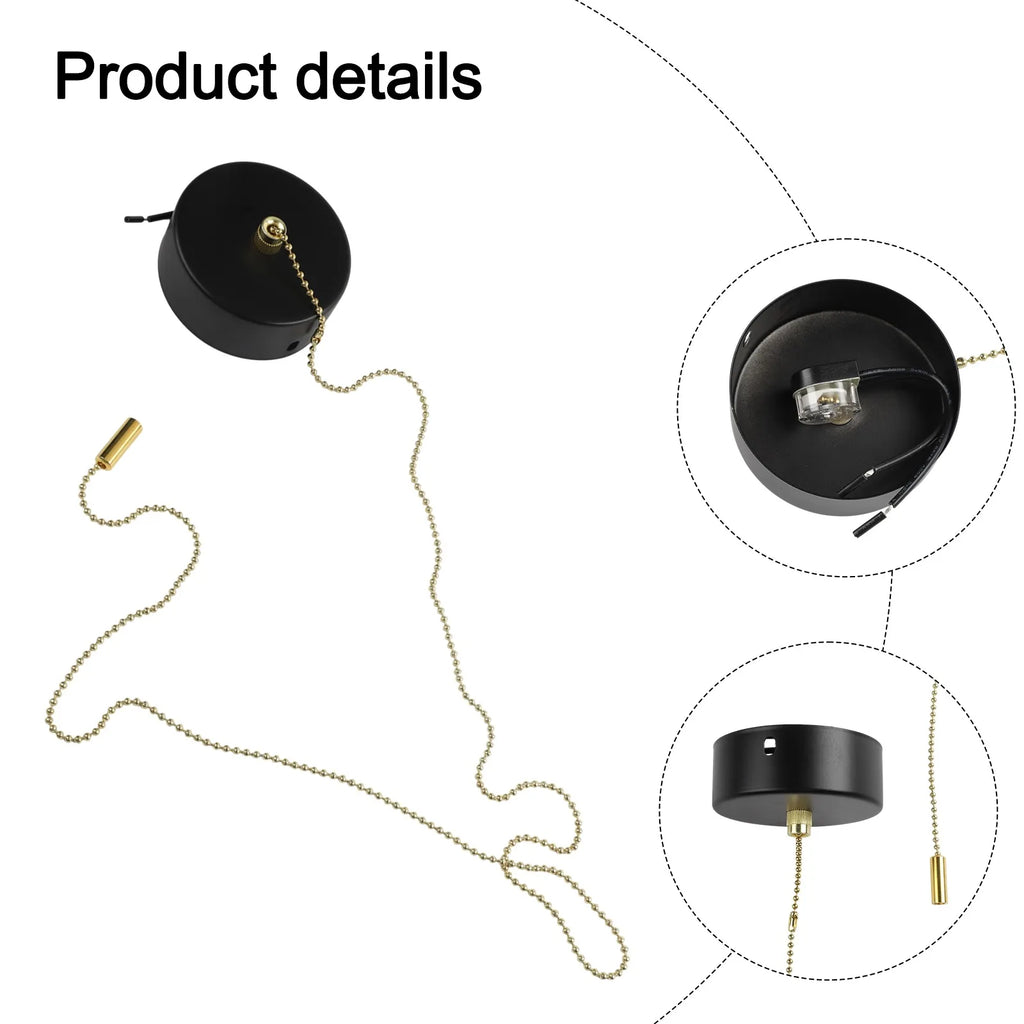 Luxury Bathroom Decor Switch Button Modern Light Switch Gold Pull Cord Light Switch Sophisticated Bathroom Decor