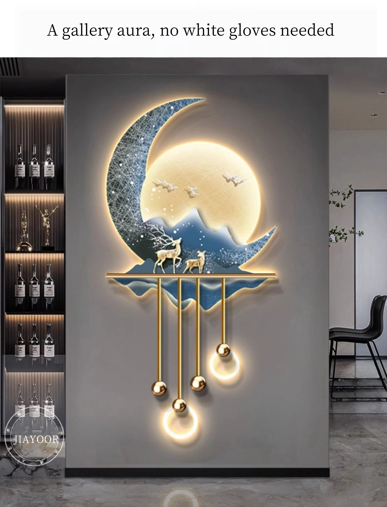 Modern Creative Entrance LED Mural Light For Corridor Living Room Dining Study Hanging Painting Lustre Home Decoration Wall Lamp