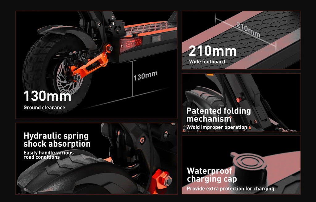 JOYOR T10 2000W Dual Motor Electric Scooter 60V18Ah Long Range Off-Road Foldable E-Scooter for Adults Heavy Duty Shock Absorber USA Local Warehouse Fast Shipping 3-5 Days Duty Free High Speed Powerful Kick Scooters Mobility S