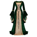 Women Renaissance Irish Deluxe Velvet Dress Victorian Medieval Long Dress Retro Fancy Gown Halloween Cosplay Costume Plus Size
