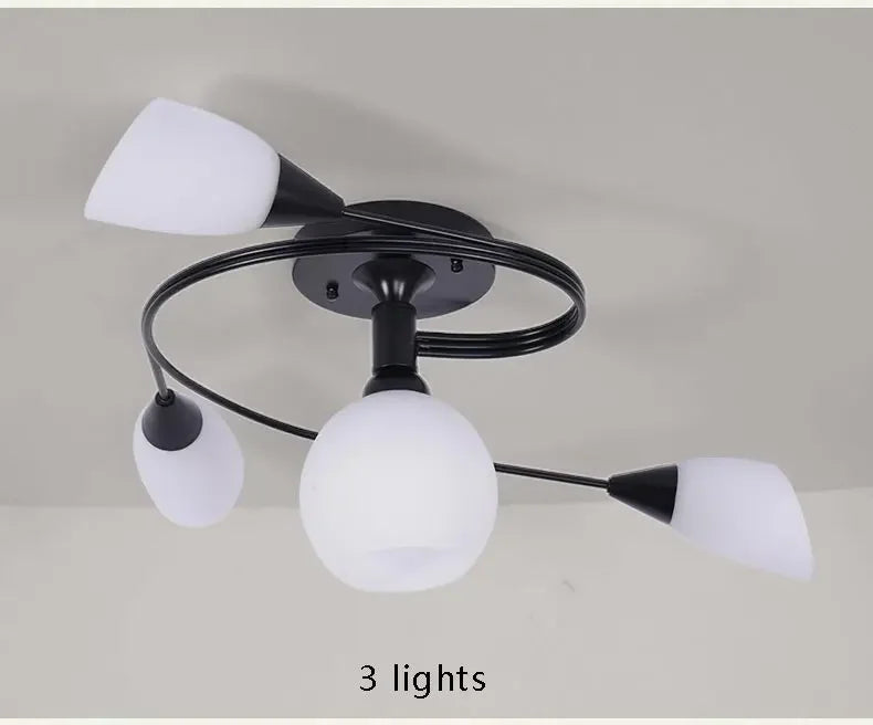 2025 Modern Led Ceiling Chandelier Nordic Glass Lamp Bedroom Kitchen Living Room Dining Room Decoration Home Ceiling Light Fixtu