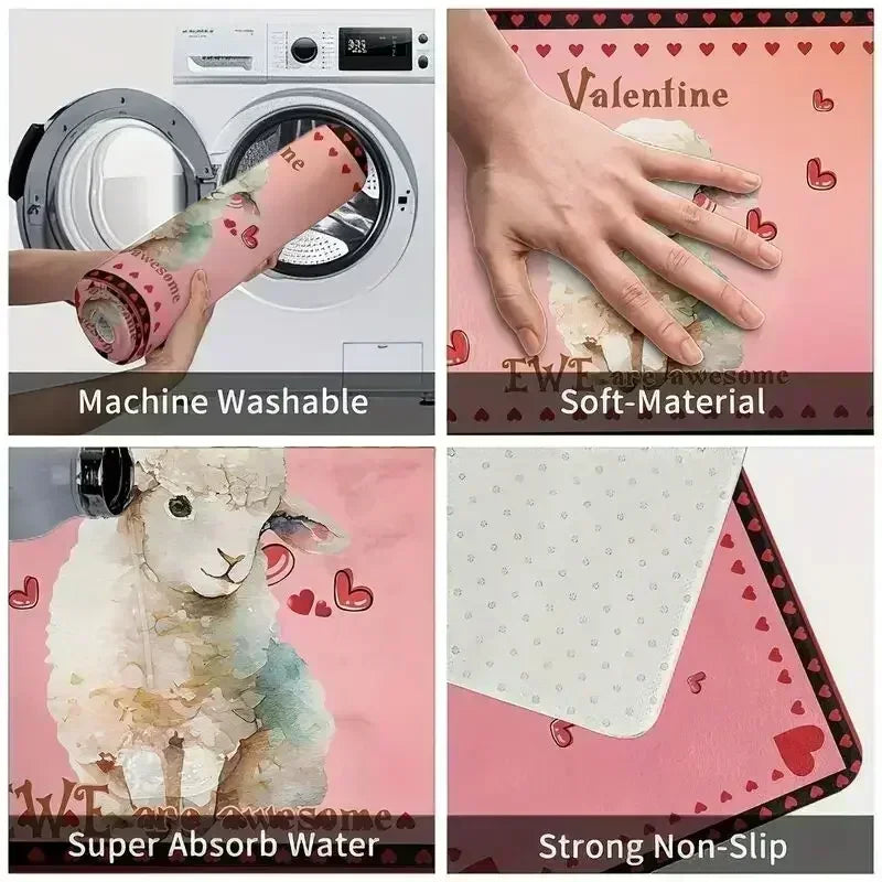 Kitchen Rug Non Slip Kitchen MatWashable Anti Skip Kitchen RugVivid Colors Kitchen CarpetHome Decorative Washable RugHome Gift