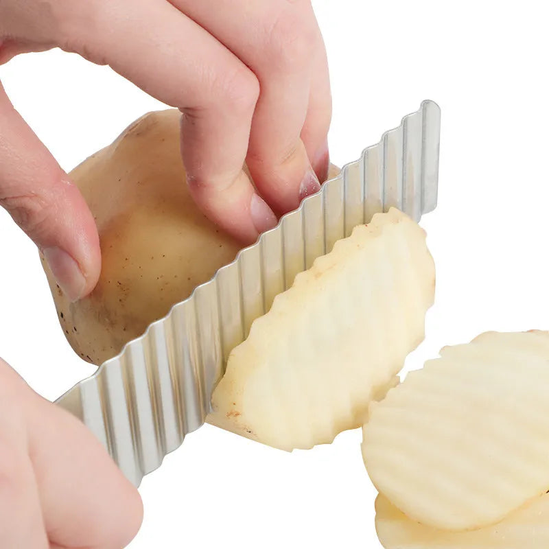 Stainless Steel Wavy French Fries Cutter Potato Slicer Vegetable Chopper Durable Kitchen Gadgets