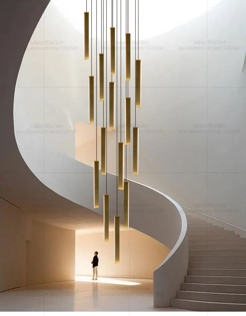 Modern Stair Chandelier Indoor Lighting Ceiling Lamp Attic Room hanging Light LED Chandeliers For Living Room Pendant Lights