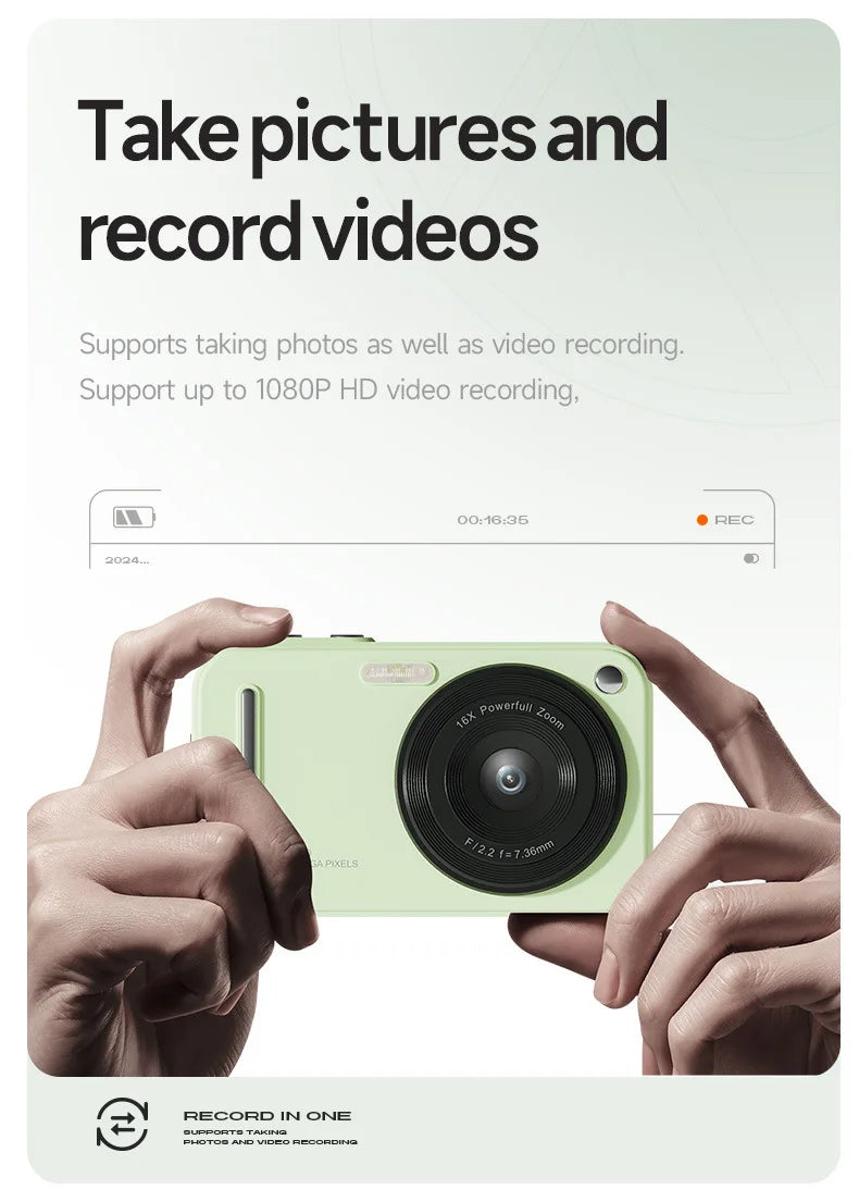4K Digital Camera Autofocus Vlogging Camera HD 48MP with 2.4" Large Screen Camera for Photography for Kid Students Adult Gift