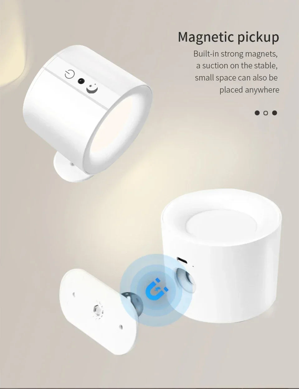 LED Magnetic Wall Light Up and Down Style Black White Rotatable Sleep Guard Bedroom Bedside Lamp Living Room Night Lighting
