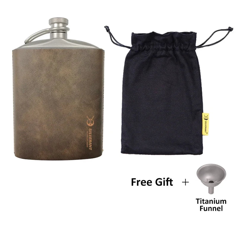 Pure Titanium Water Wine Coffee Tea Bottles Flasks Cans Portable Outdoor Camping Gear EDC Tools