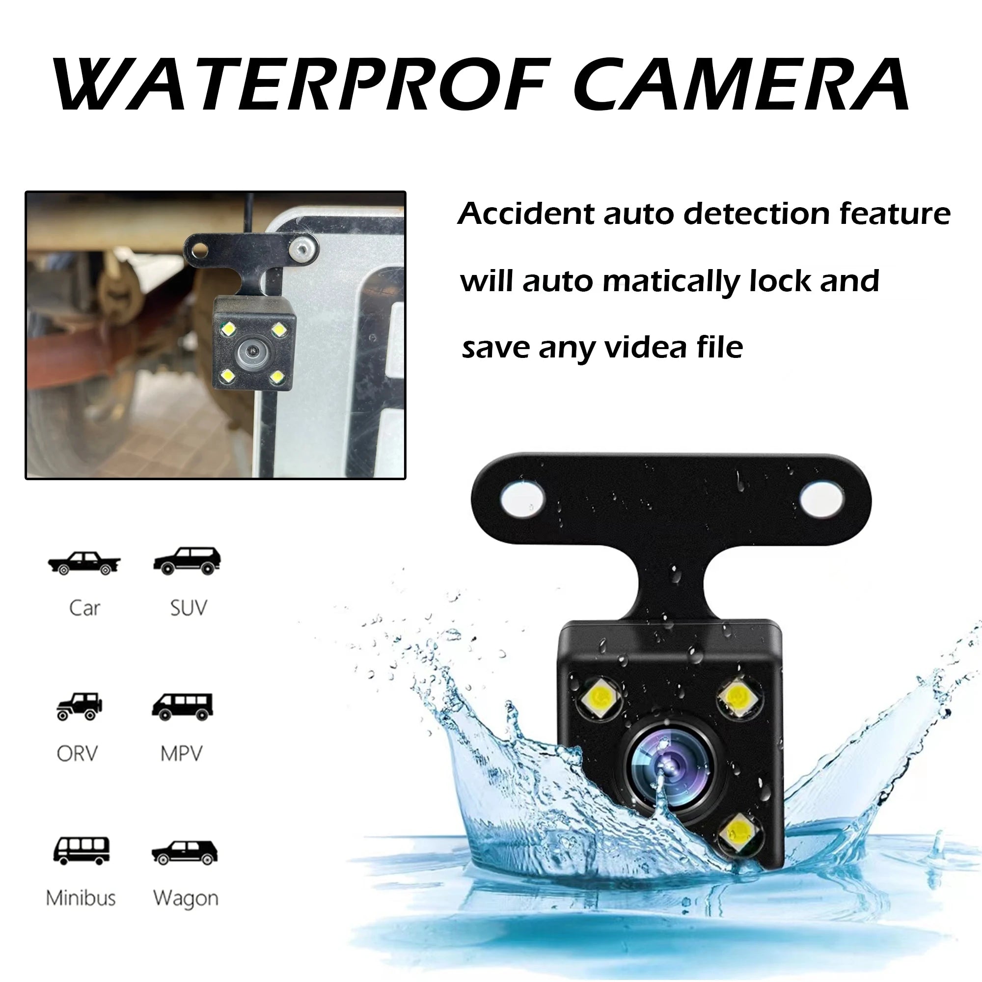 3 Camera Dash Cam For Car Camera 1080P Video Recorder Car DVR Front Rear View Camera Night Vision Black Box Car Accessories