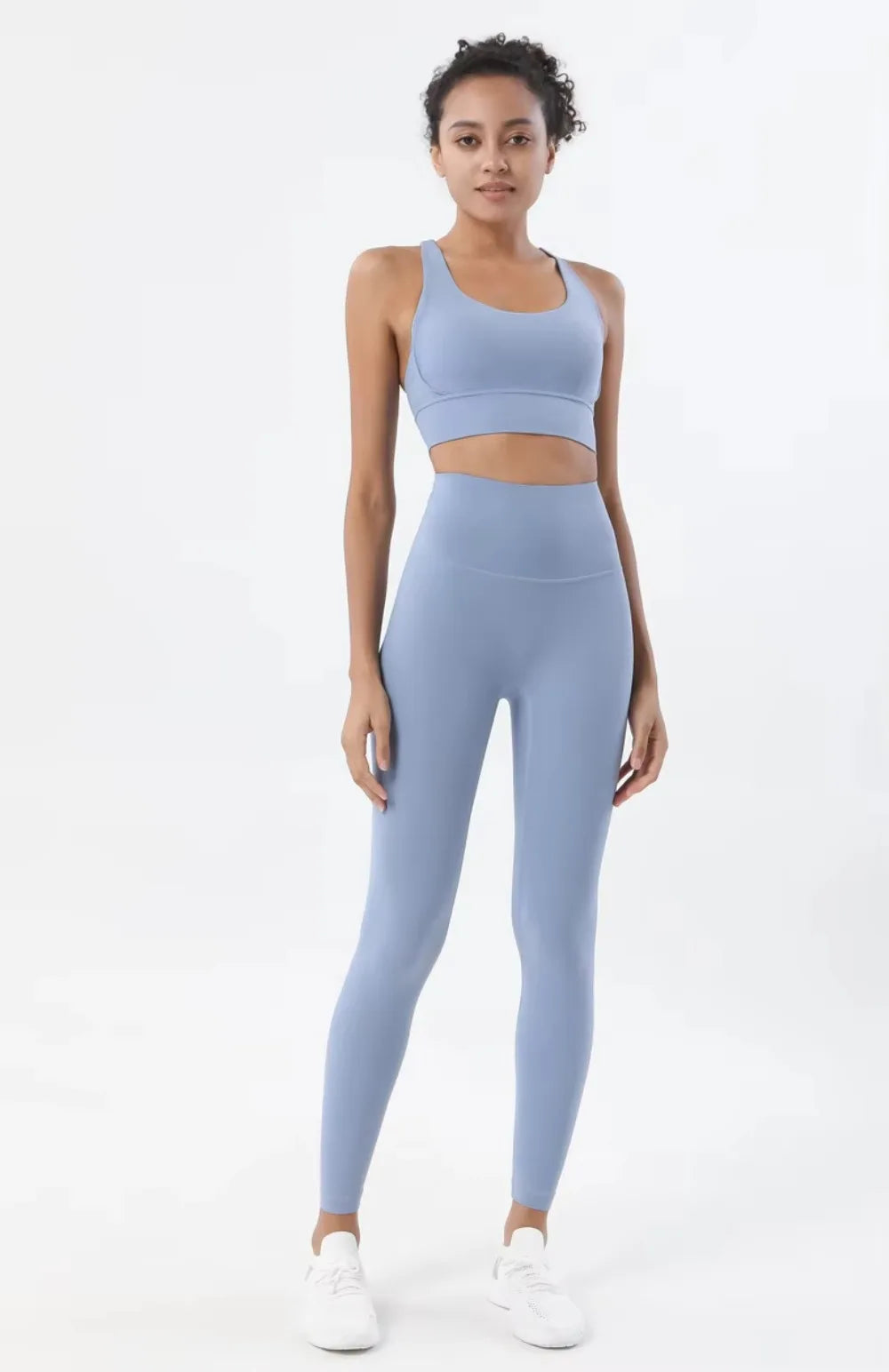 Women's 2 Piece Sports Set - High Waist Booty-Lifting Leggings with Back Pocket & Sports Bra Yoga/Gym/Running Workout Outfit